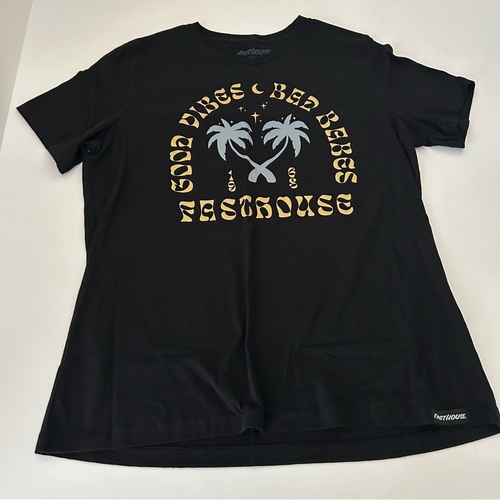 Fasthouse Black Oasis Short Sleeve T-Shirt Size Large